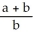 Solve:   =   for b