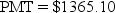 a) PV = 10 000.00; n = 2(4) = 8; i =   = 2% = 0.02; I/Y = 8; P/Y = C/Y = 4;           Programmed solution:   b) Amortization Table (done using Excel):   c) PMT = 1365.10; n = 5(number of payments left); i = 0.02     = $6434.34 Programmed solution:   The difference from the chart is due to rounding.
