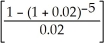 a) PV = 10 000.00; n = 2(4) = 8; i =   = 2% = 0.02; I/Y = 8; P/Y = C/Y = 4;           Programmed solution:   b) Amortization Table (done using Excel):   c) PMT = 1365.10; n = 5(number of payments left); i = 0.02     = $6434.34 Programmed solution:   The difference from the chart is due to rounding.