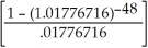 a) p =   - 1 = 0.01670189       b) PV<sub>g</sub> = 1737.45     d) p =   - 1 = 0.01776716      