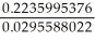Let the focal date be now; i = 0.12 ÷ 4 = 0.03; m = 4 Debts = 1000.00(1.03)<sup>-3</sup> + 500.00(1.03)<sup>-4</sup> = 1359.38 FV = 1700, PV = 1359.38 n = = = = 7.56456693 quarters The discharge date is 1 year 325 days from now.