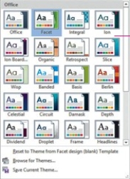   The figure shown above shows the ________ gallery. A) Themes B) Templates C) Styles D) Views