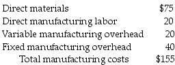 Buildz Manufacturing currently produces 2,000 tables per month. The following per unit data for 2,000 tables apply for sales to regular customers:   The plant has capacity for 4,000 tables and is considering expanding production to 4,000 tables. What is the total cost of producing 4,000 tables? A)  $540,000 B)  $500,000 C)  $390,000 D)  $620,000