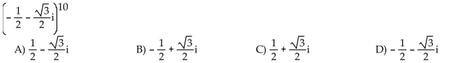Find the given power. Write answer in rectangular form.