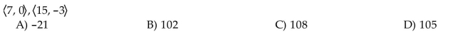 Find the dot product for the pair of vectors.
