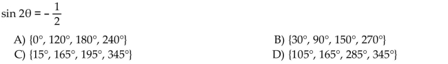 Solve the equation for solutions in the interval [0°, 360°). Round to the nearest degree.