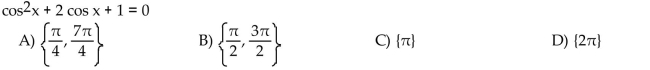 Solve the equation for exact solutions over the interval [0, 2