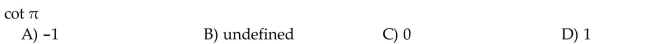 Find the exact circular function value.