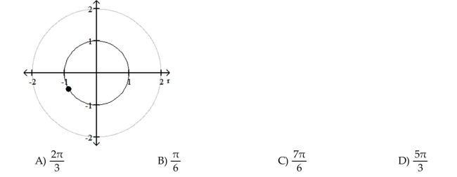 Find the corresponding angle measure in radians. -150°