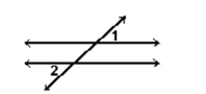 Identify the name of the angles labeled in the figure. -  A)  Corresponding angles B)  Alternate exterior angles C)  Alternate interior angles D)  Complementary angles