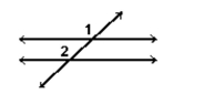 Identify the name of the angles labeled in the figure. -  A)  Complementary angles B)  Supplementary angles C)  Alternate interior angles D)  Corresponding angles