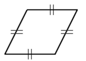 Identify the quadrilateral. -  A)  Trapezoid B)  Parallelogram C)  Rhombus D)  Square