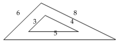 The figures are similar. Find the length of the missing side indicated with an x or y. -  A)  x = 5 B) x = 15 C)  x = 10 D)  x = 11