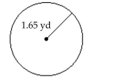 Find the requested measurement. Use π ≈ 3.14 and round your answer to the nearest hundredth. -Find the circumference.   A)  20.72 yd B)  34.19 yd C)  10.36 yd D)  5.18 yd