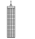 Solve the problem. -The height of the antenna on top of the building, shown in the figure below, is 73 feet. Estimate the Total height of the building and antenna together.   A)  511 feet B)  365 feet C)  584 feet D)  438 feet