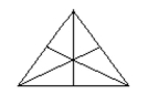 Solve the problem. -How many triangles (of any size)  are there in the figure?   A)  15 B)  19 C)  16 D)  13