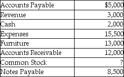 The following are the current month's balances for ABC Financial Services,Inc.before preparing the trial balance.   What amount should be shown for Common Stock on the trial balance? A) $50,000 B) $26,000 C) $13,500 D) $27,000