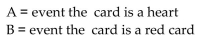 Provide an appropriate response. A card is selected at random from a standard deck of 52 cards. Let Which of the following is (are)true?