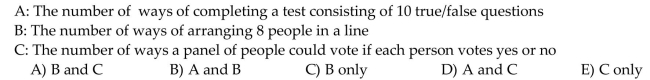 Provide an appropriate response. The permutation formula can be used to determine which of the following?