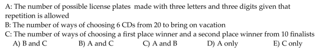 The permutation formula can be used to determine which of the following?