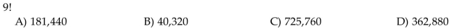 Evaluate the factorial expression.