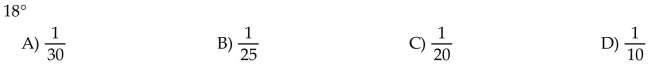 Find the fraction of a circle that encloses the given angle.