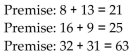 Determine the truth of the premises, discuss the strength of the argument, and assess the truth of the conclusion.   Conclusion: Whenever we add an even number and an odd number, the result is an odd number.<div style=padding-top: 35px> 