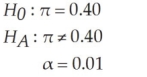 For the following hypothesis test:   With n = 64 and p = 0.42, state the calculated value of the test statistic A)  t = 0.4122 B)  t = 1.7291 C)  z = 0.3266 D)  z = 1.2412