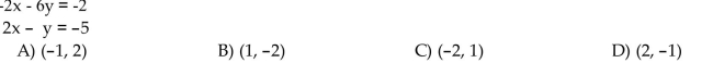 Solve the system of equations by using the inverse of the coefficient matrix if it exists and by the echelon method if the inverse doesn't exist.