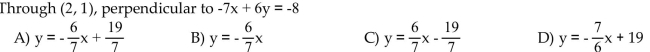 Find an equation in slope-intercept form (where possible) for the line.