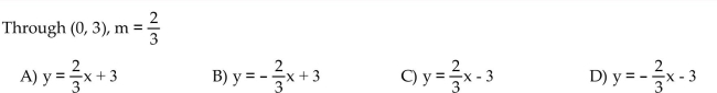 Find an equation in slope-intercept form (where possible) for the line.