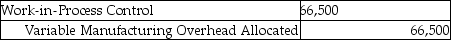 During October Foxmore Inc.used $250,000 in manufacturing overhead costs, of which $66,500 was variable.Budgeted manufacturing overhead was $229,500, of which $75,000 was variable.Which of the following entries for manufacturing overhead could have been recorded? A)    B)    C)    D)    E)   