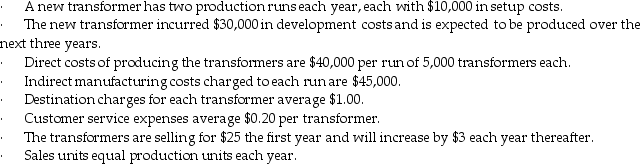 Bicker, Inc., is in the process of evaluating a new product using the following information:    Required: a.What are the estimated life-cycle revenues? b.What is the estimated life-cycle operating income if the product life cycle is one year?