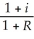 The Fisher relationship may be described by the following equation in which R is the nominal rate of interest, r is the real rate of interest, and i is the inflation rate. A)  i = r + R B)  1 + i =   C)  1 + r =   D)  1 + r =   E)  r = R + i + ir.