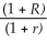 <strong>The optimal trade-off between current consumption goods and future consumption goods is expressed as</strong> A) MRSC,C' = 1 + R. B) MRSC,C' = 1 + r. C) MRSC,C' =   D) MRSC,C' = 1 + i. E) MRS?,C'   <div style=padding-top: 35px> 