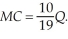   This implies the collusive supply sets   The collusive marginal cost function is:   The collusive profit maximization level sets marginal cost equal to marginal revenue. This is:   The resulting price is $63.81. If brokerage firms behave competitively, each firm sets marginal cost equal to price. Thus,   This implies competitive supply is   Setting supply equal to demand and solving for market price gives us the competitive solution. This is:   The competitive market output level is 121.182.