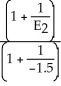 Use equation as shown below. Let P<sub>1</sub> = $5.00, P<sub>2</sub> = $3.00, and E1 = -1.5   =     = -2.25