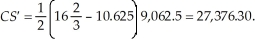 First we must determine the market equilibrium quantity and price. To do this, we set quantity demanded equal to quantity supplied and solve for equilibrium price.   At a price of $10, the quantity exchanged will be: 10,000. The choke price (lowest price such that no units are transacted) is $16   . The highest price such that no pizzas will be produced is $6. Consumer surplus is   Producer surplus is   Welfare in the market is $53,333   . If a tax of $1 per unit is implemented, we need to determine the new equilibrium quantity and price consumers pay.   At this price, consumers purchase 9,062.5 units. Consumer surplus is   Producer surplus is   Government tax revenues are $9,062.50. The new level of welfare is $52,864.58. The increase in government tax receipts does not offset the loss in consumer and producer surplus and welfare has gone down in the market because of the tax.