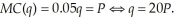 Given the cotton market is competitive, the firms will set their marginal cost to the market price (i.e., they are price takers). The quantity supplied by each cotton producer can be found as follows:   To determine the market supply, we add the quantity supplied for all producers together at each price. Thus,   If we wanted to graph the supply with price on the vertical axis and quantity on the horizontal axis, we would solve the supply equation for price. This would be:  