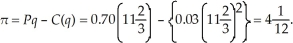 The profit maximizing output level is where the market price equals marginal cost (providing the price exceeds the average variable cost). To determine the optimal output level, we need to first equate marginal cost to the market price. That is,   The average variable cost at this output level is:   LeAnn will maximize profits at   units. LeAnn's profits are:   With the tax, LeAnn's optimal output level requires:   The average variable cost at this output level is:   Since   LeAnn will maximize profits at 11.5 units. LeAnn's profit with the tax is:   The tax reduces LeAnn's output and profit.