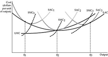   Figure 7.4.3 -Use the following two statements to answer this question: I. Increasing returns to scale cause economies of scale. II)  Economies of scale cause increasing returns to scale. A)  Both I and II are true. B)  I is true, and II is false. C)  I is false, and II is true. D)  Both I and II are false.