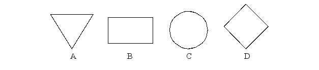 Which symbol represents a decision point in a process map?   A) A B) B C) C D) D
