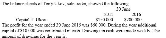   A)  $40 000. B)  $60 000. C)  $20 000. D)  $50 000. 