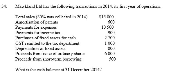   A)  $400 B)  $2000 C)  $2600 D)  $3400 