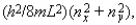 Five electrons are in a two-dimensional square potential energy well with sides of length L. The potential energy is infinite at the sides and zero inside. The single-particle energies are given by   where n<sub>x</sub> and n<sub>y</sub> are integers. In units of (h<sup>2</sup>/8mL<sup>2</sup>)  the energy of the ground state of the system is A)  0 B)  10 C)  19 D)  24 E)  48