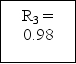 A product consists of three components arranged as follows:           If all three components must function for the product to function, and the product's overall reliability must be at least 0.92, then the reliability of the first component, R<sub>1</sub>, must be A)  at least 0.999. B)  at least 0.84. C)  at least 0.96. D)  at least 0.972.