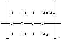 Which of the following monomer pairs is required to make the polymer below?   A)  propene & isobutylene B)  isoprene & propene C)  ethylene & butene D)  isobutylene & isoprene E)  none of these