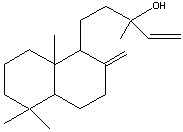 Identify the isoprene units in manool.  