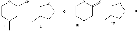 Predict the major product for the following reaction.     A)  I B)  II C)  III D)  IV E)  none of these