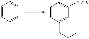 Provide a stepwise synthesis to carry out the following conversion.  